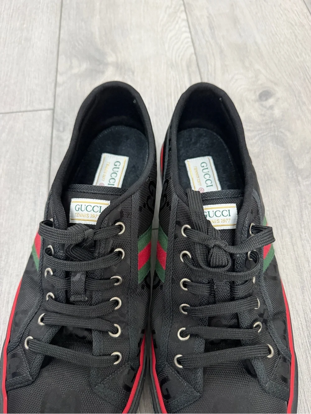 GUCCI Tennis 1977 'black Mini GG' MEN SIZE 12